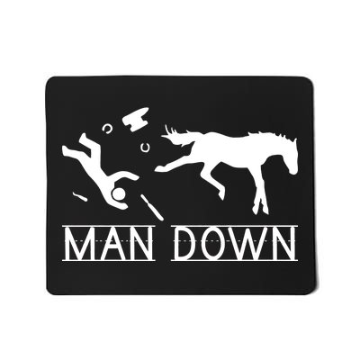 Man Down Horseshoer Funny Horse Mousepad