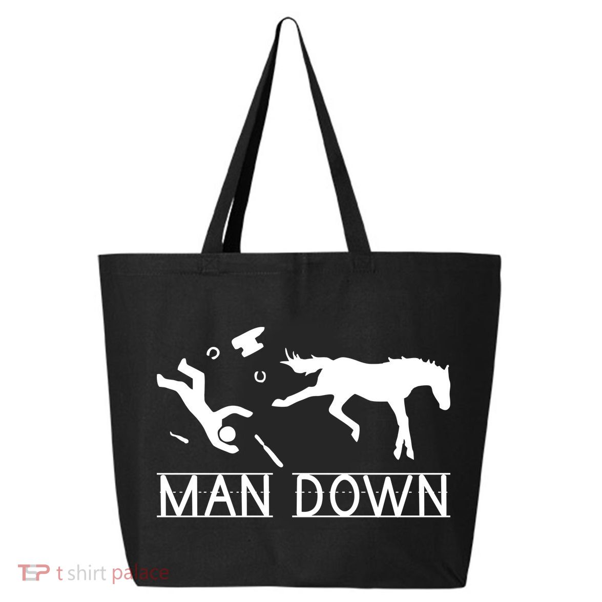 Man Down Horseshoer Funny Horse 25L Jumbo Tote