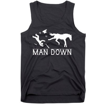 Man Down Horseshoer Funny Horse Tank Top