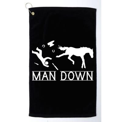 Man Down Horseshoer Funny Horse Golf Towel