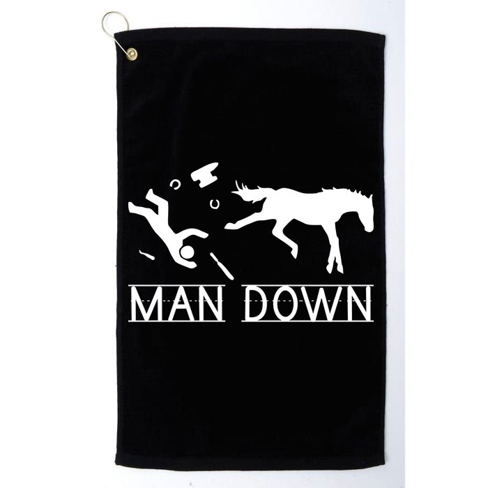 Man Down Horseshoer Funny Horse Golf Towel