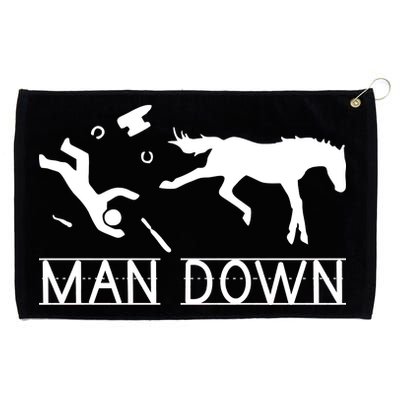 Man Down Horseshoer Funny Horse Grommeted Golf Towel