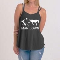 Man Down Horseshoer Funny Horse Women's Strappy Tank