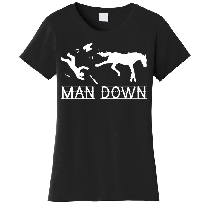 Man Down Horseshoer Funny Horse Women's T-Shirt