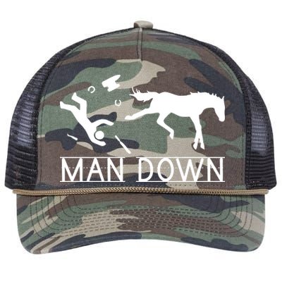 Man Down Horseshoer Funny Horse Retro Rope Trucker Hat Cap