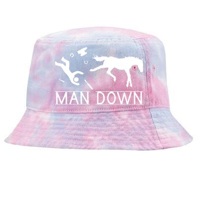 Man Down Horseshoer Funny Horse Tie-Dyed Bucket Hat