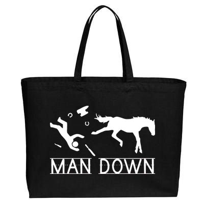 Man Down Horseshoer Funny Horse Cotton Canvas Jumbo Tote