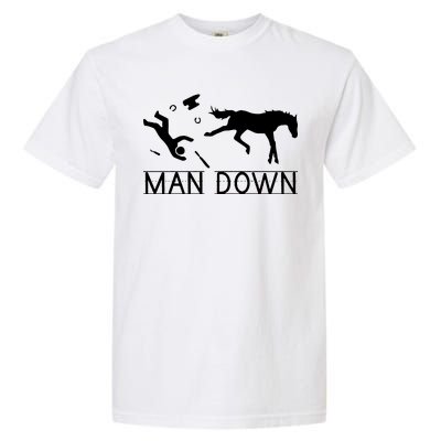 Man Down Horseshoer Funny Horse Garment-Dyed Heavyweight T-Shirt