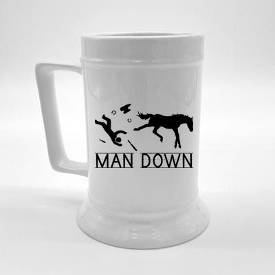 Man Down Horseshoer Funny Horse Beer Stein