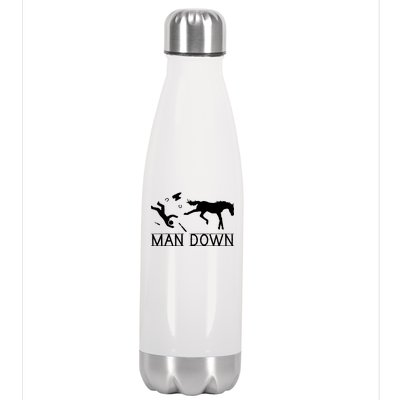 Man Down Horseshoer Funny Horse Stainless Steel Insulated Water Bottle