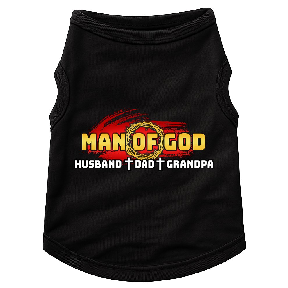 Man Of God Husband Dad Grandpa Doggie Tank