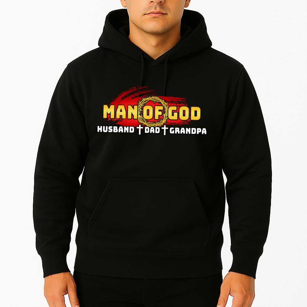 Man Of God Husband Dad Grandpa Hoodie