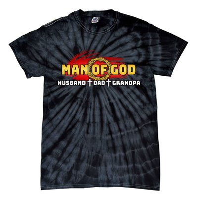 Man Of God Husband Dad Grandpa Tie-Dye T-Shirt