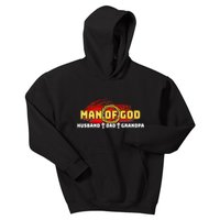 Man Of God Husband Dad Grandpa Kids Hoodie