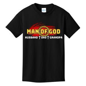 Man Of God Husband Dad Grandpa Kids T-Shirt