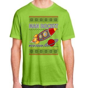 Man Rocket Spittin' Chiclets Ugly Christmas Sweater Adult ChromaSoft Performance T-Shirt