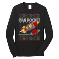 Man Rocket Spittin' Chiclets Ugly Christmas Sweater Long Sleeve Shirt