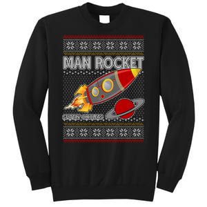 Man Rocket Spittin' Chiclets Ugly Christmas Sweater Sweatshirt