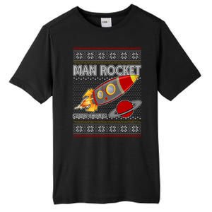 Man Rocket Spittin' Chiclets Ugly Christmas Sweater Tall Fusion ChromaSoft Performance T-Shirt