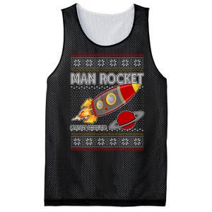 Man Rocket Spittin' Chiclets Ugly Christmas Sweater Mesh Reversible Basketball Jersey Tank