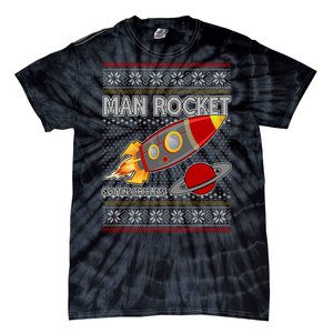 Man Rocket Spittin' Chiclets Ugly Christmas Sweater Tie-Dye T-Shirt