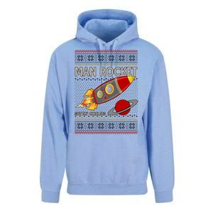 Man Rocket Spittin' Chiclets Ugly Christmas Sweater Unisex Surf Hoodie