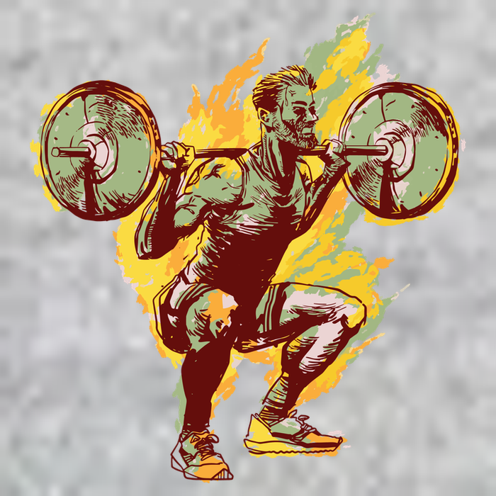 Man Squatting Long Sleeve Shirt