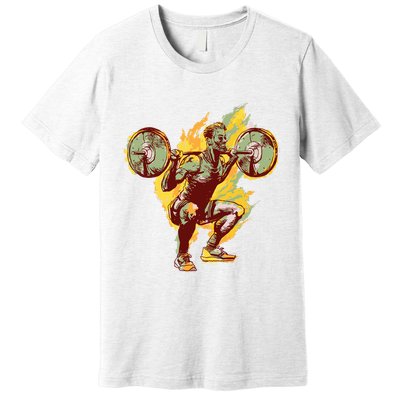 Man Squatting Premium T-Shirt