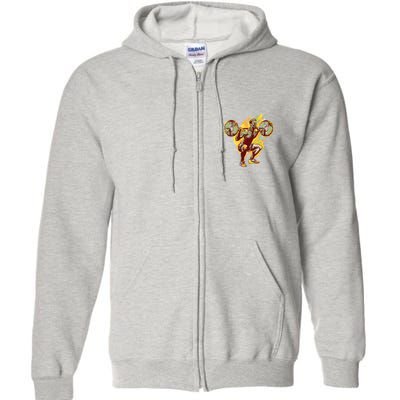 Man Squatting Full Zip Hoodie