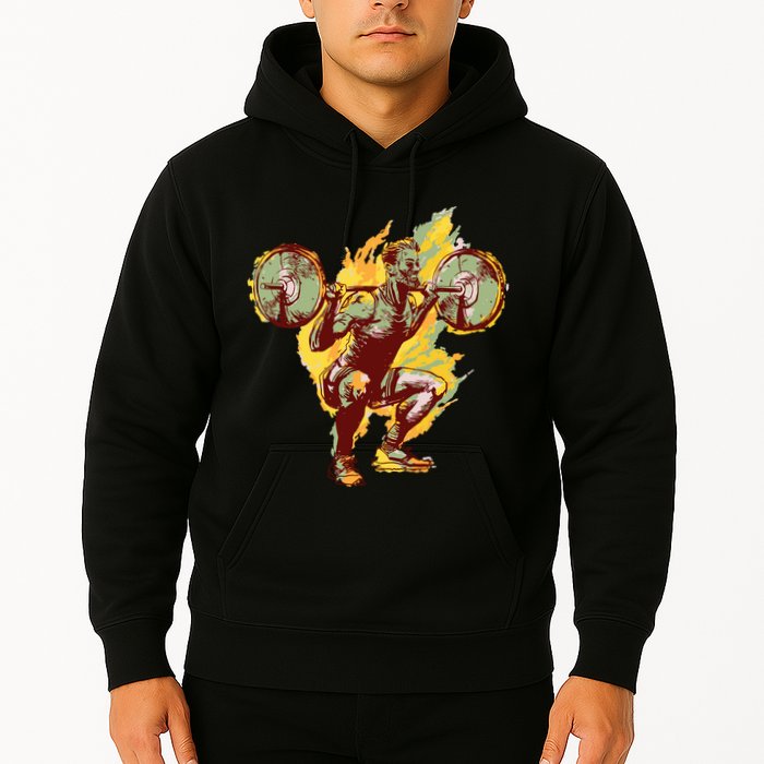 Man Squatting Hoodie