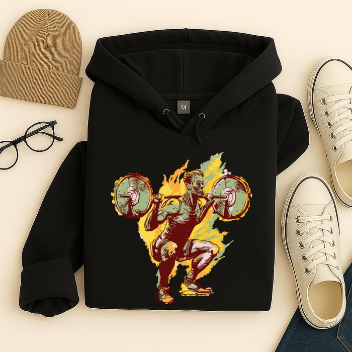 Man Squatting Hoodie