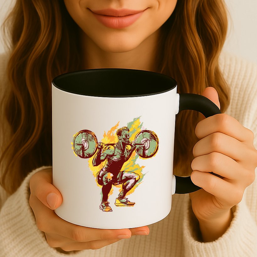 Man Squatting Mug