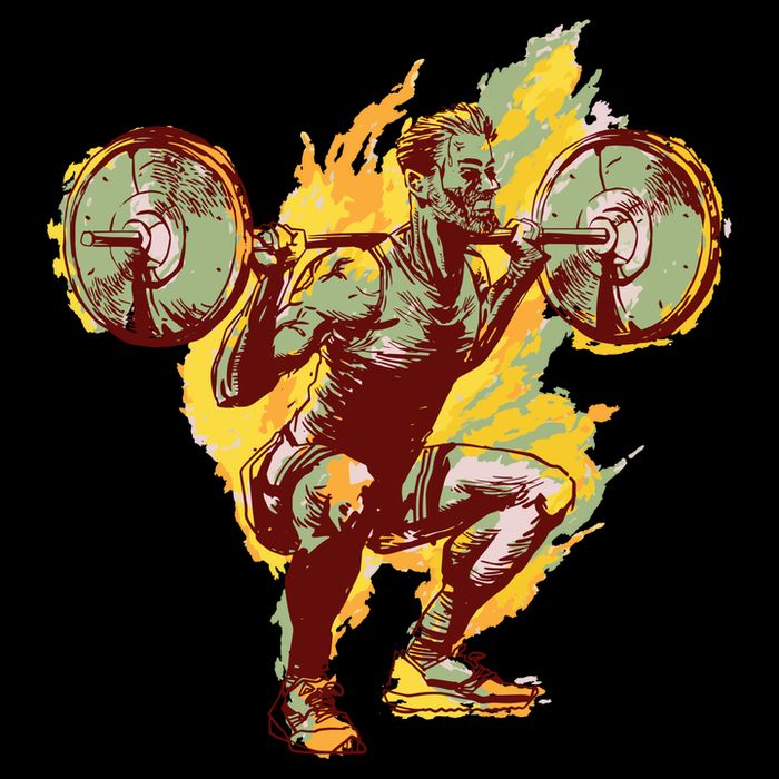 Man Squatting Cooling Performance Long Sleeve Crew