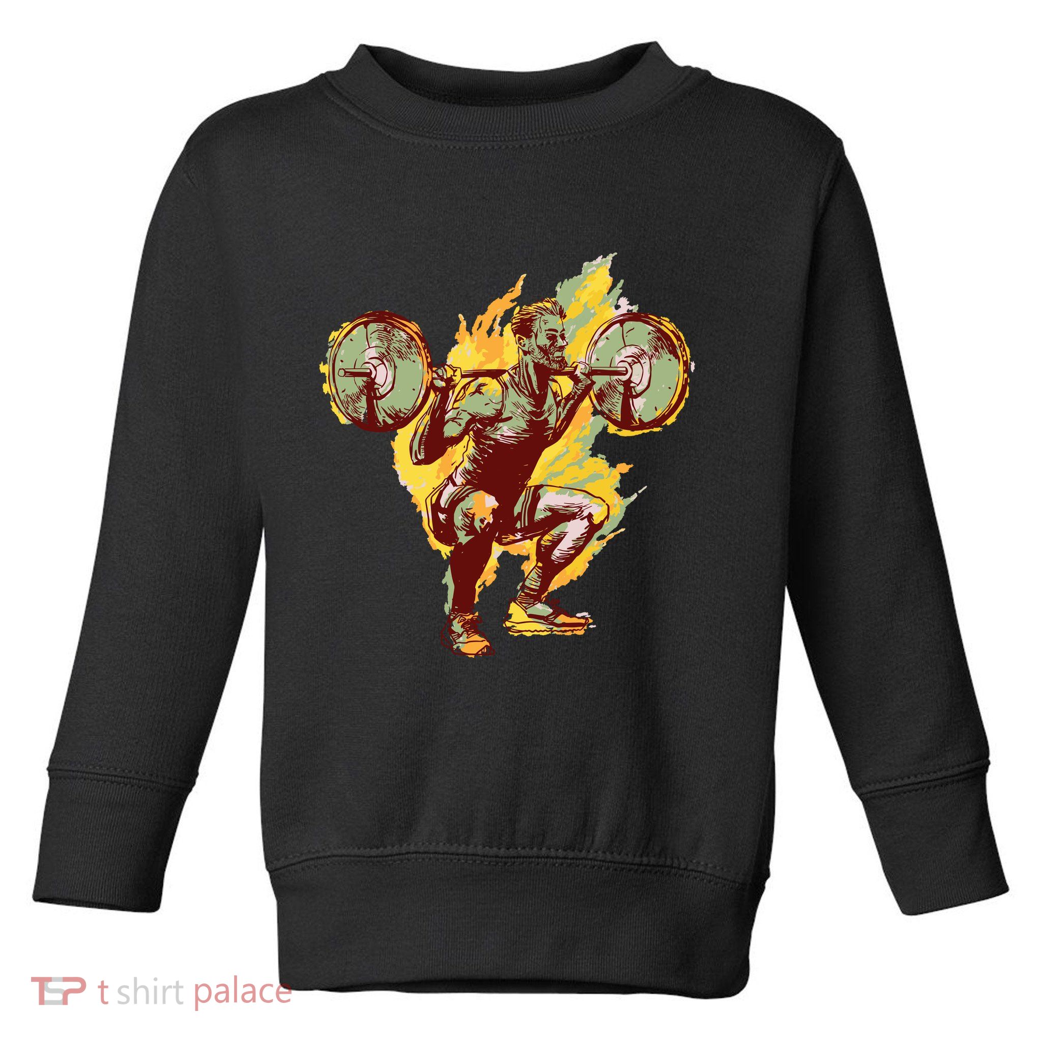 Man Squatting Toddler Sweatshirt
