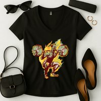 Man Squatting Women's V-Neck T-Shirt