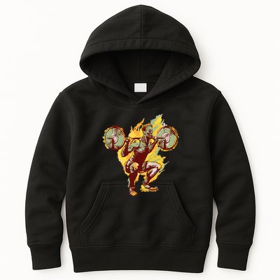 Man Squatting Kids Hoodie
