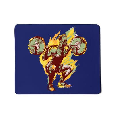 Man Squatting Mousepad