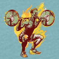 Man Squatting Sueded Cloud Jersey T-Shirt