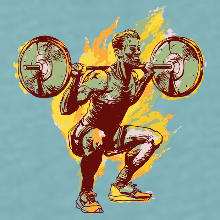 Man Squatting Sueded Cloud Jersey T-Shirt