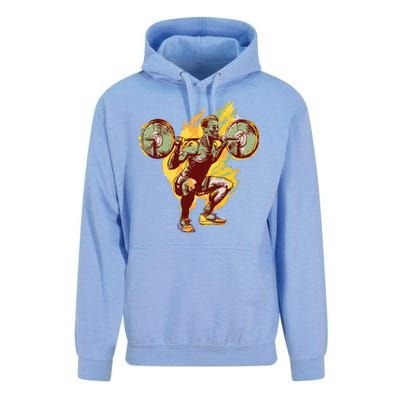 Man Squatting Unisex Surf Hoodie