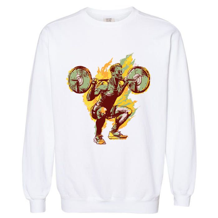 Man Squatting Garment-Dyed Sweatshirt