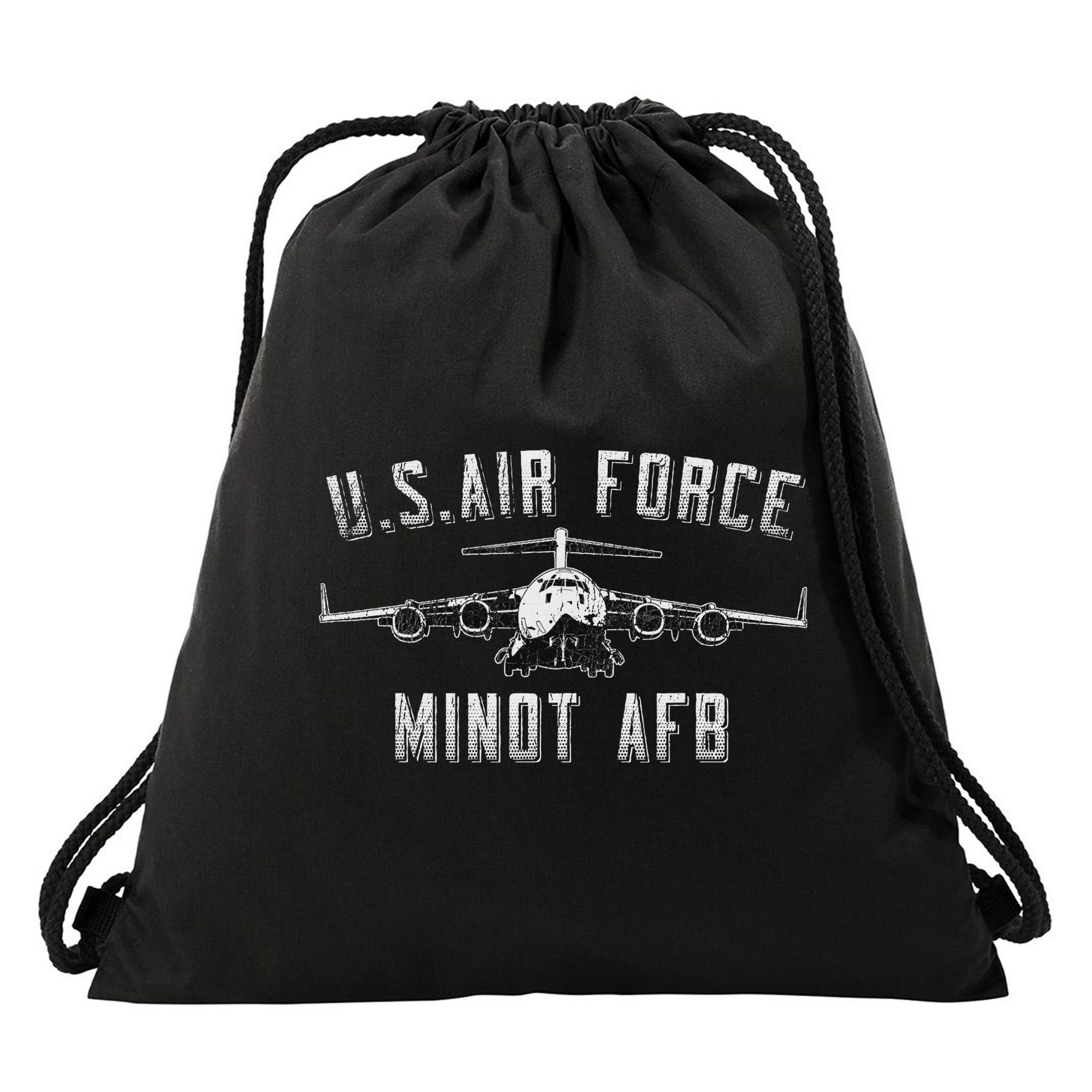 Minot Afb North Dakota Veteran Pride Drawstring Bag