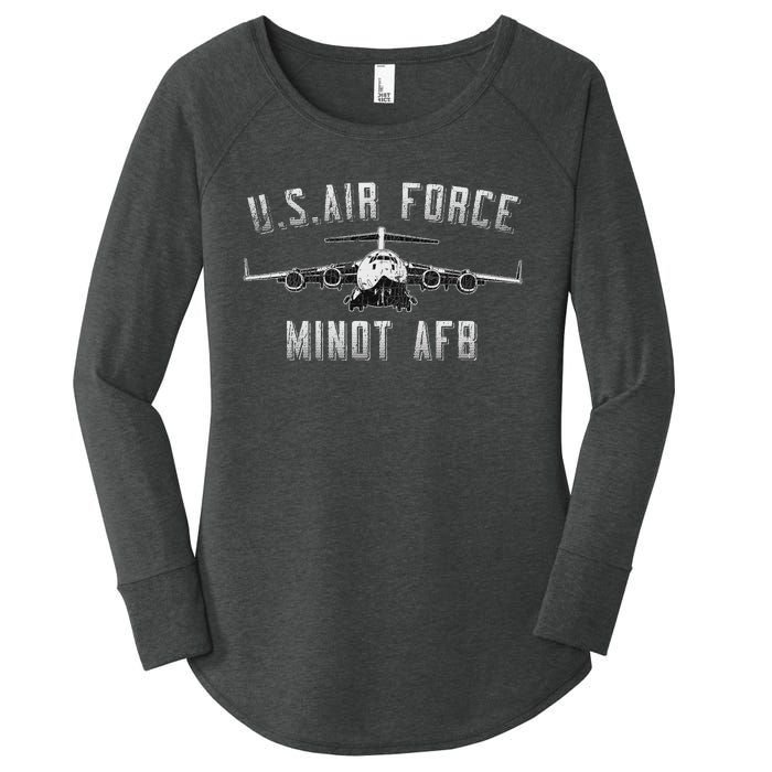 Minot Afb North Dakota Veteran Pride Women's Perfect Tri Tunic Long Sleeve Shirt