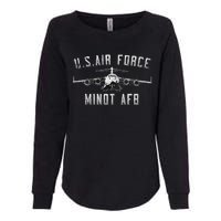 Minot Afb North Dakota Veteran Pride Womens California Wash Sweatshirt