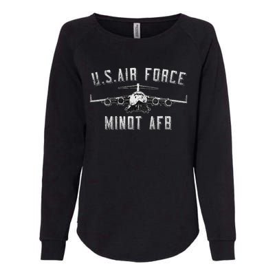 Minot Afb North Dakota Veteran Pride Womens California Wash Sweatshirt