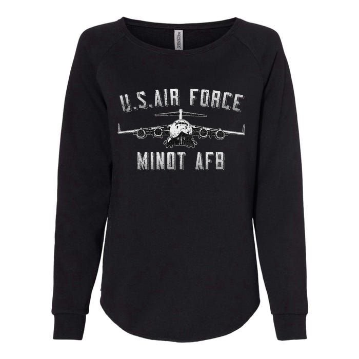 Minot Afb North Dakota Veteran Pride Womens California Wash Sweatshirt