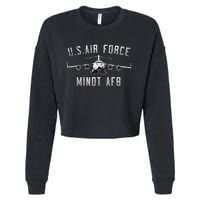 Minot Afb North Dakota Veteran Pride Cropped Pullover Crew