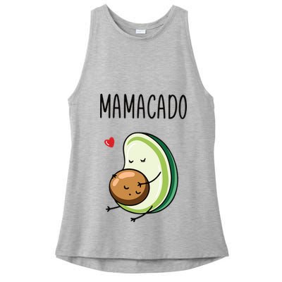 Mamacadobaby Announcement New Mom Ladies PosiCharge Tri-Blend Wicking Tank