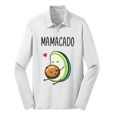 Mamacadobaby Announcement New Mom Silk Touch Performance Long Sleeve Polo