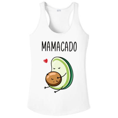 Mamacadobaby Announcement New Mom Ladies PosiCharge Competitor Racerback Tank